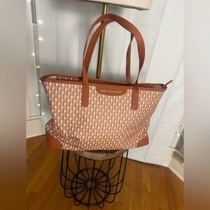 ban.do “Throw Stuff In Here” Tote Bag Orange Geo Print Shoulder Bag Large